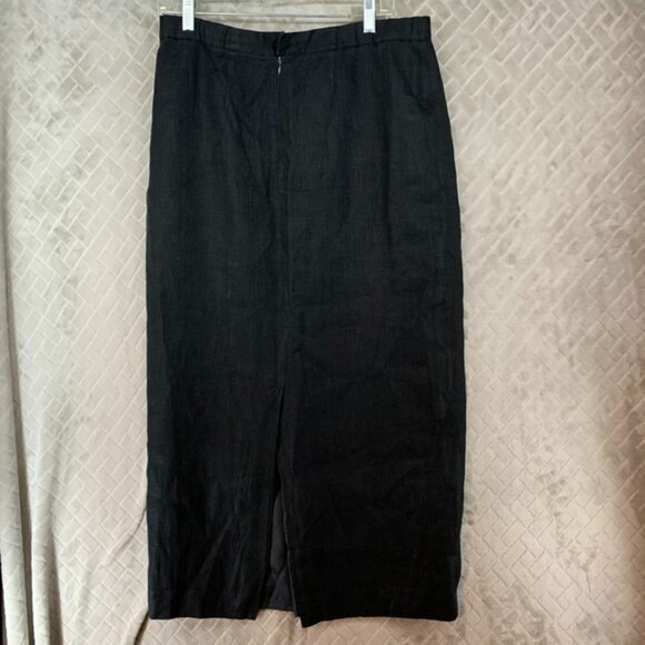 Harve Benard Womens XL Skirt Black Long Pencil Academia Minimalist Lagenlook - Picture 9 of 14